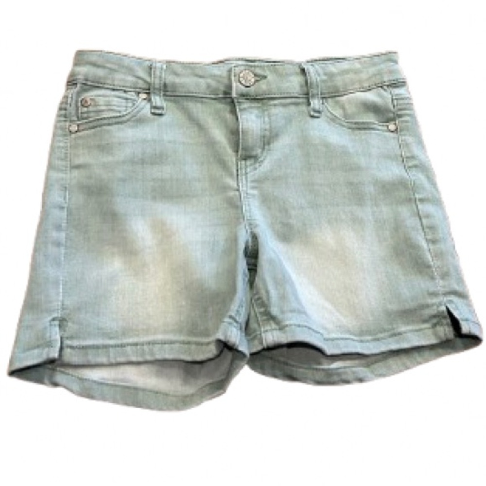 Celebrity Pink Girls Light Green Denim Jean Shorts Size 12